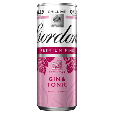Gordon's Premium Pink Gin & Tonic 250ml 5% vol PMP (Case of 12)