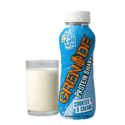 Grenade Cookies & Cream Flavour Protein Shake 330ml (pack of 8 bottles)