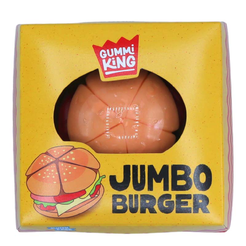 Gummi King Jumbo Burger Gummy Sweets 88g – Box of 8