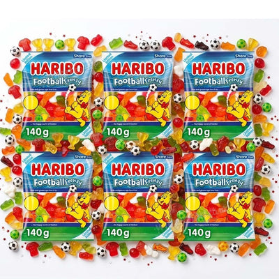 HARIBO Football Frenzy Limited Edition Sharing Bags 140g (Pack of 6 or 12)