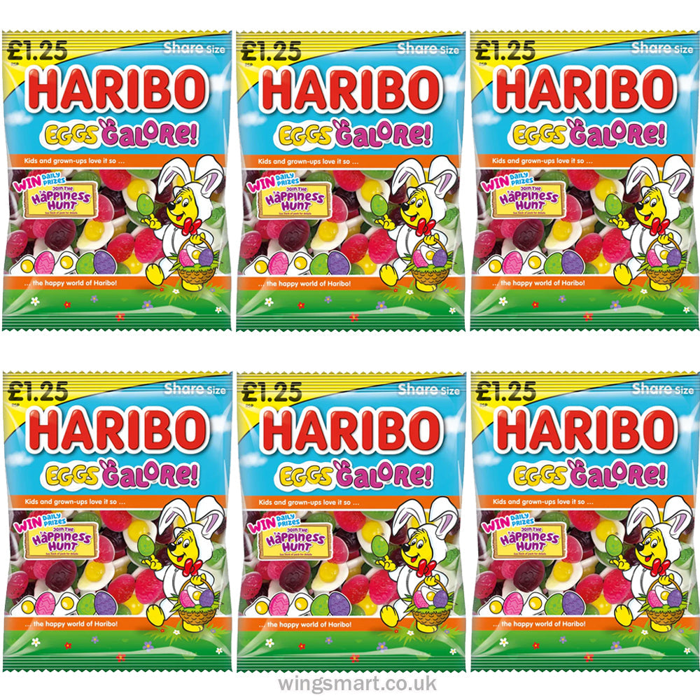 Haribo Eggs Galore Fruit Flavour Jelly & Foam Sweets Sharing Bag 140g