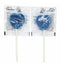 Heart Shaped Blue Raspberry Wrapped Lollipops - 1kg