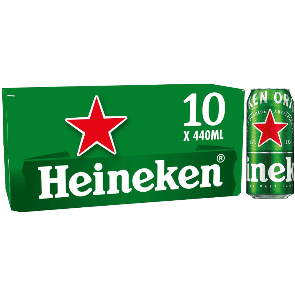 Heineken Original Premium Lager Beer 5% ABV Can 10x440ml