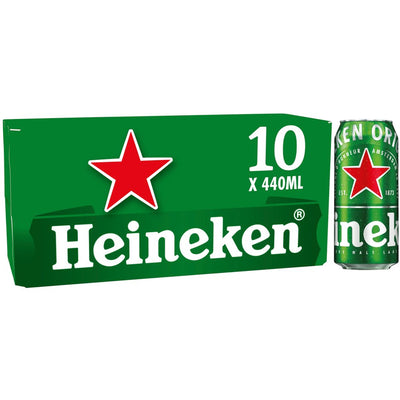 Heineken Original Premium Lager Beer 5% ABV Can 10x440ml