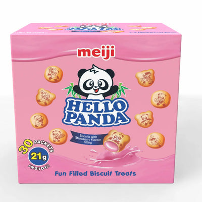 Hello Panda Strawberry Filled Biscuits 30 x 21g