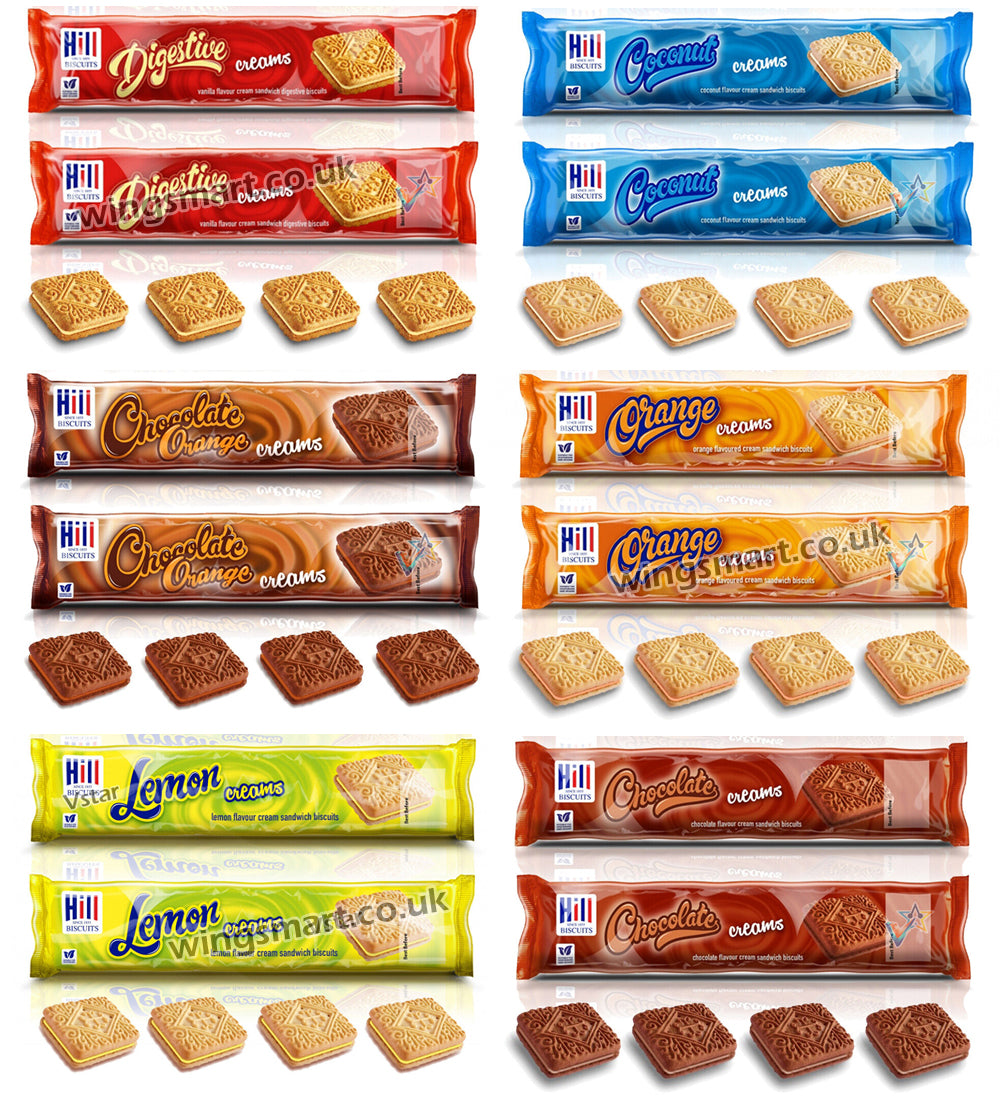 Hills Creams Biscuits Orange, Strawberry, Coconut, Digestive, Chocolate etc 150g - WingsMart