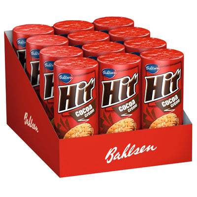 Bahlsen Hit Cocoa Creme Sandwich Chocolate Biscuits 220g (Box of 12)