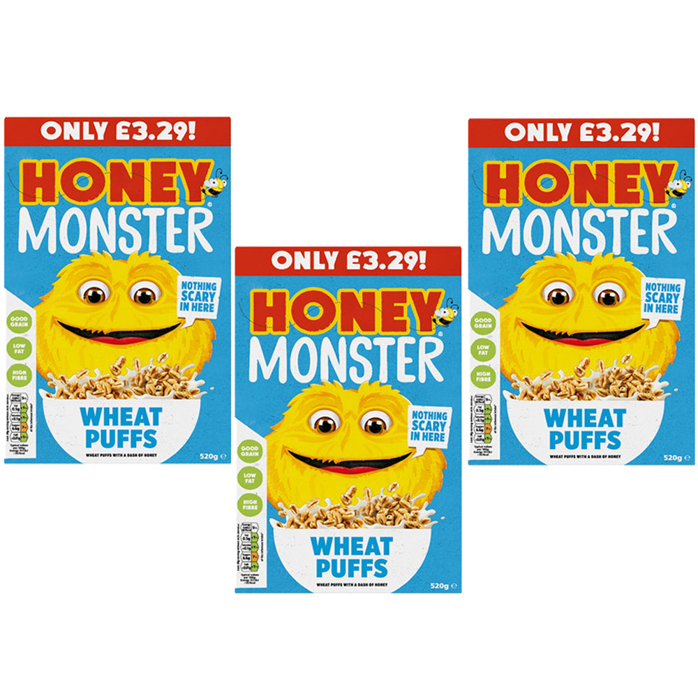 Honey Monster Wheat Puffs 520g PMP
