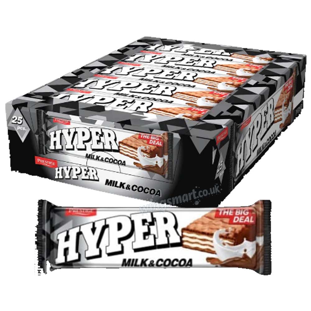 Prestige Hyper Wafers Assorted Flavours 50g (25 Bars)
