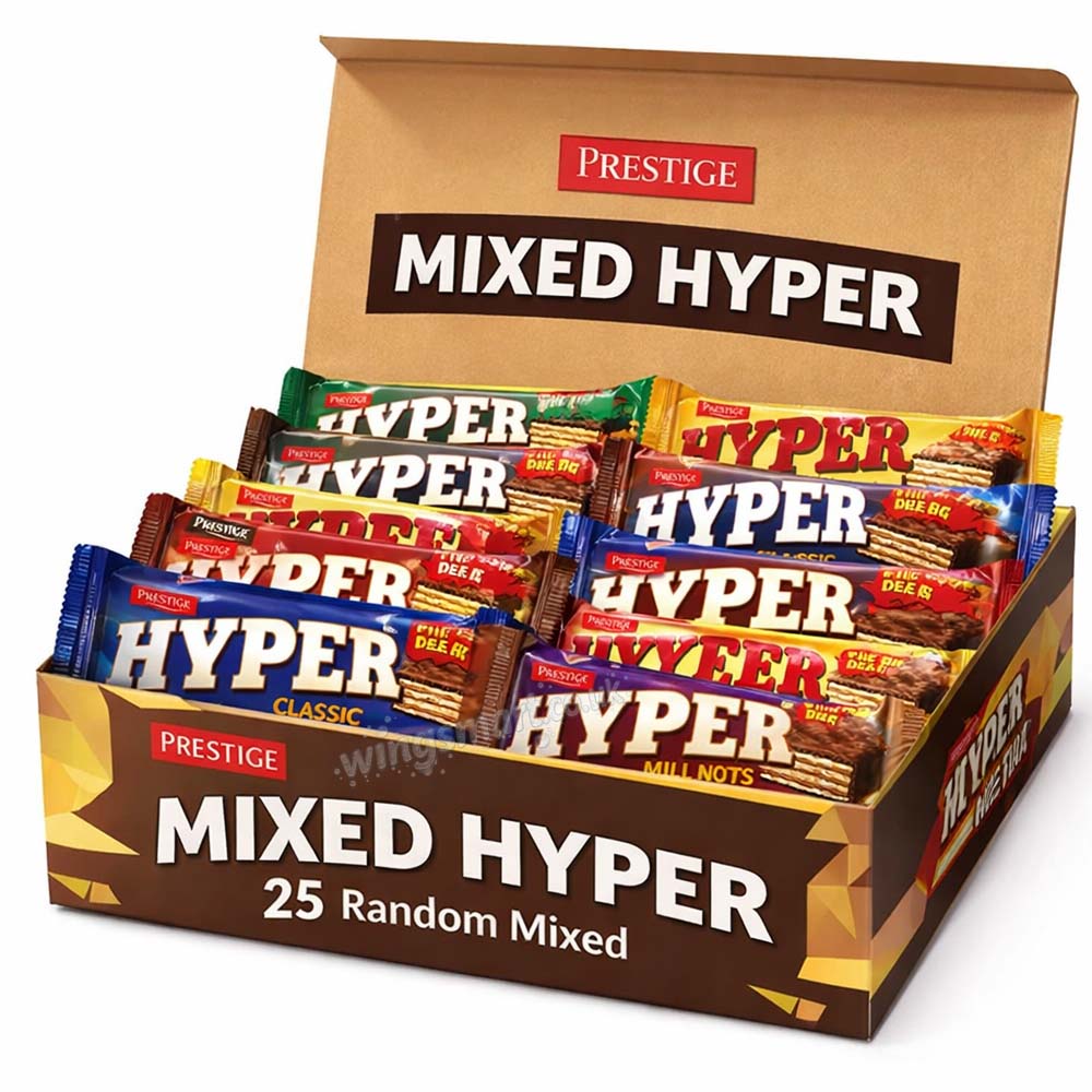 Prestige Hyper Wafers Assorted Flavours 50g (25 Bars)