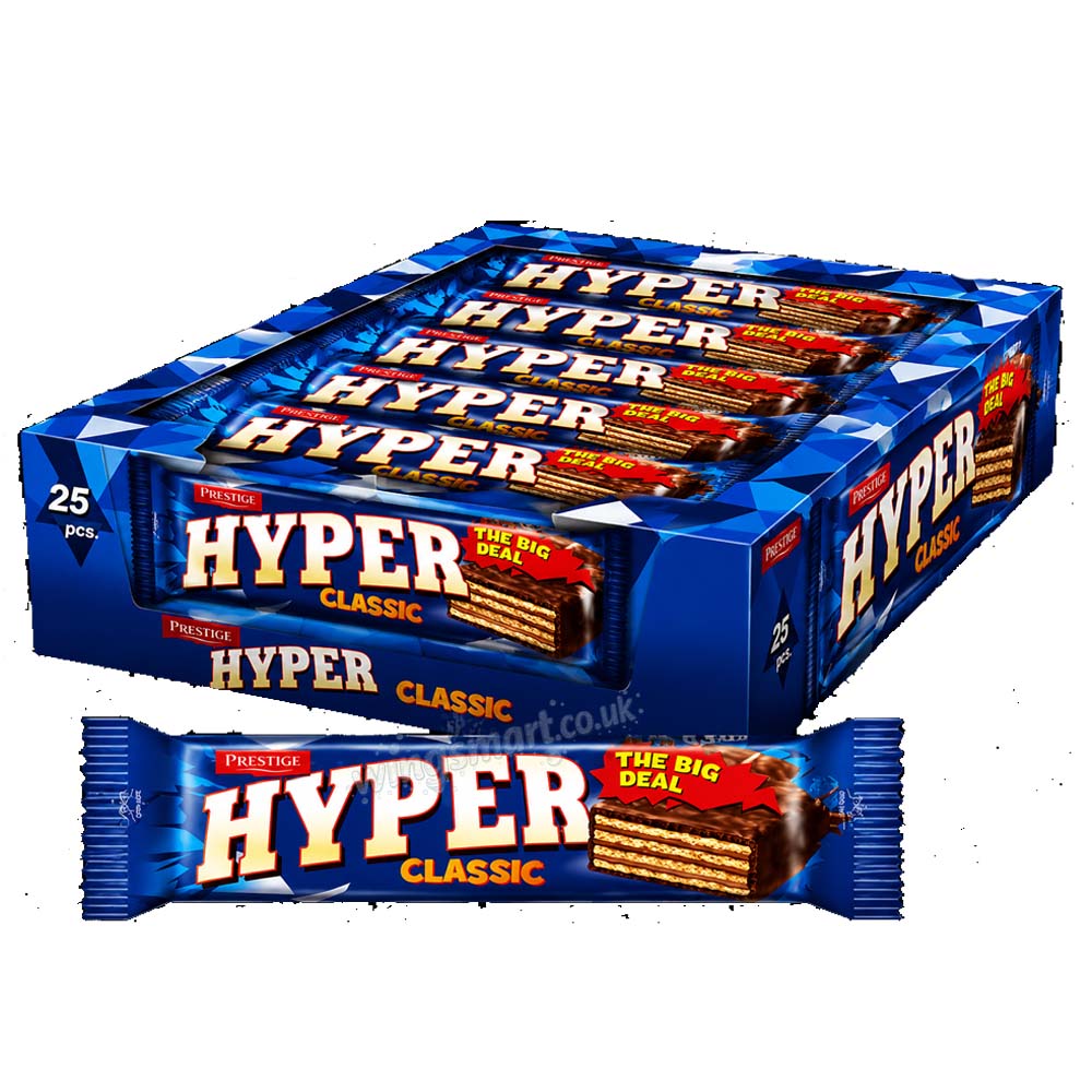 Prestige Hyper Wafers Assorted Flavours 50g (25 Bars)