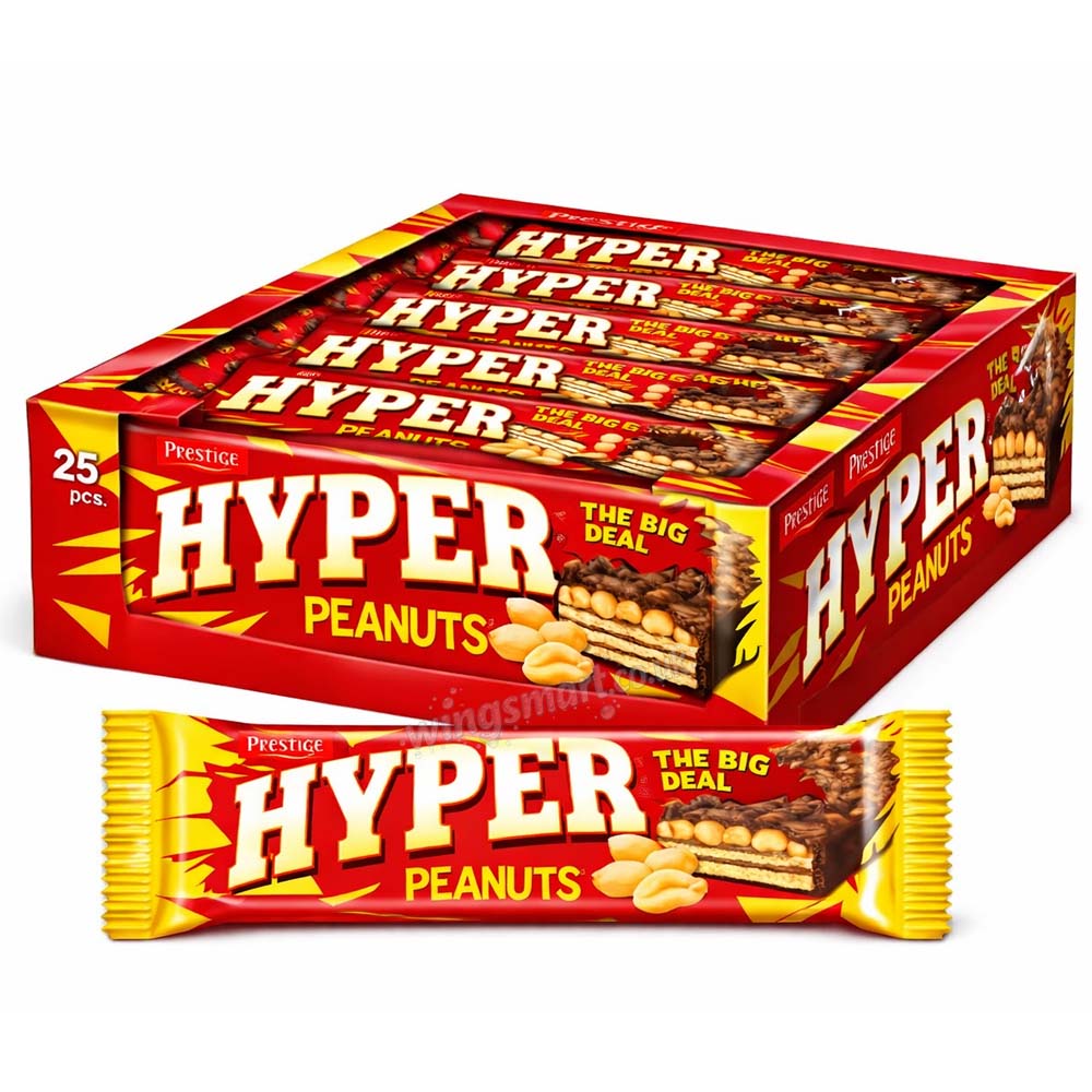 Prestige Hyper Wafers Assorted Flavours 50g (25 Bars)