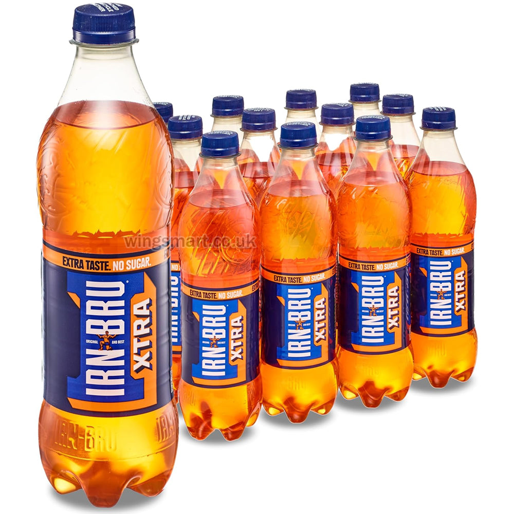 IRN-BRU Xtra No Sugar 500ml Bottle PMP (Pack of 12)