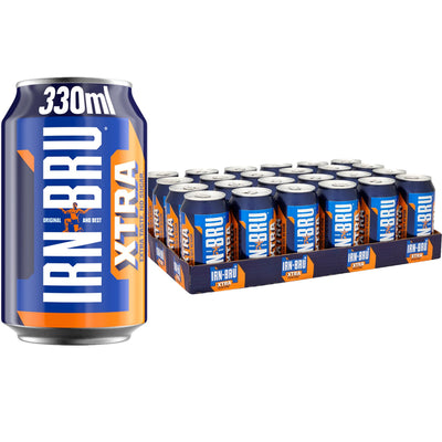 IRN-BRU Xtra No Sugar Soft Drink Can 330ml x 24 Cans