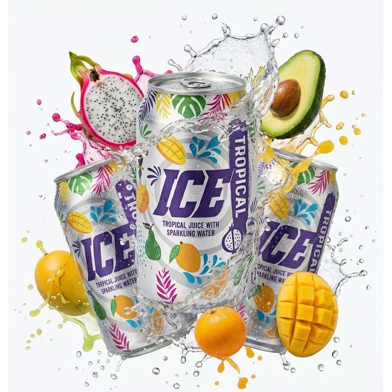 Ice Tropical Soft Drink Can 330ml (24 Pack)