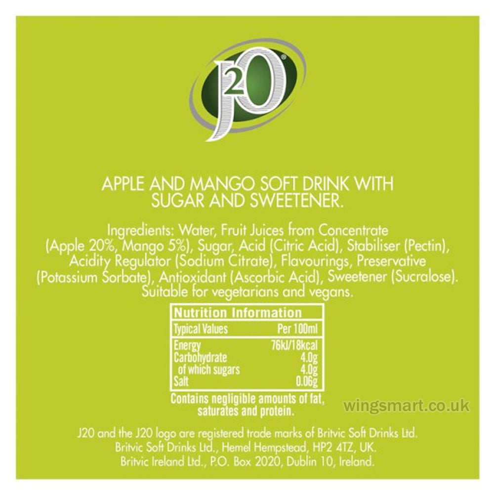 J2O Apple & Mango 12 x 275ml