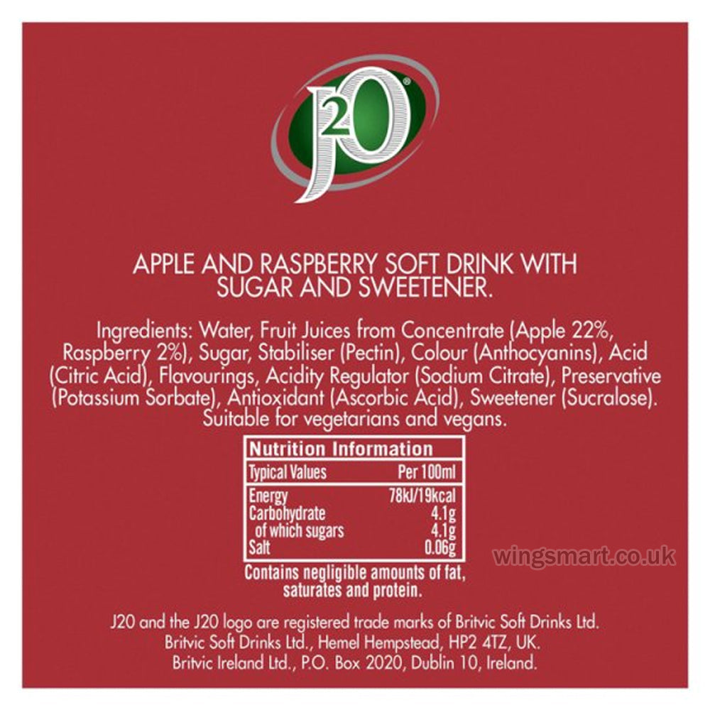 J2O Apple & Raspberry 275ml