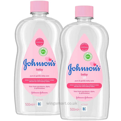 JOHNSONS BABY OIL PINK TOP 500ML (Pack of 2)