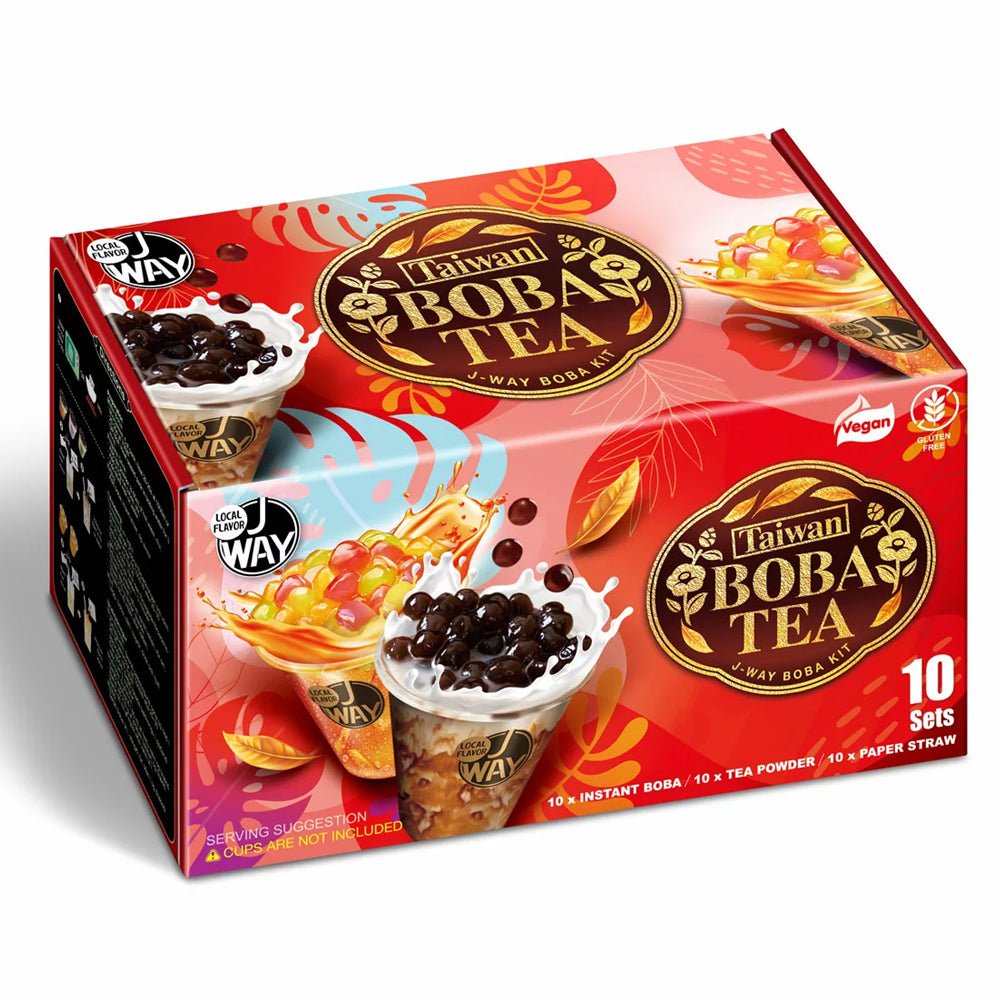 JWAY Taiwan Boba Tea Kit – 10 Sets (5 Authentic Flavours)