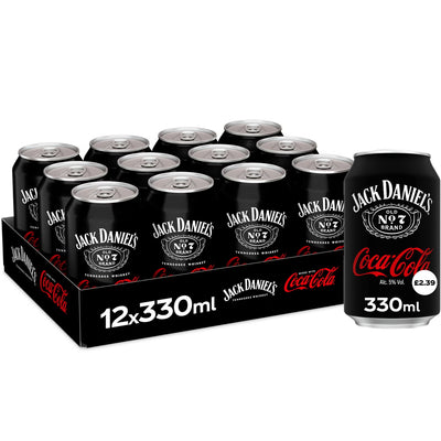 Jack Daniel's and Coca-Cola 330ml PMP (Case of 12)