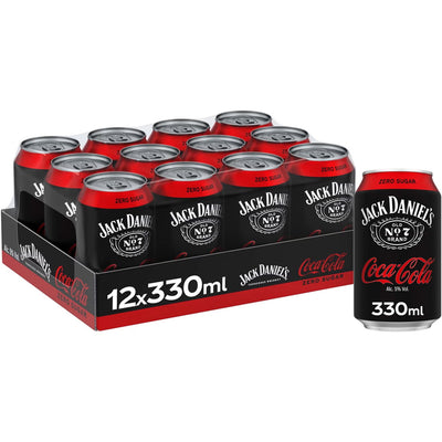 Jack Daniel's and Coca-Cola Zero 330ml PMP (Case of 12)