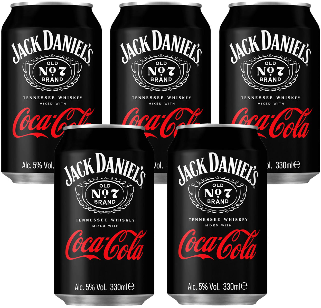 Jack Daniel's Old No. 7 Brand Tennessee Whiskey Mixed with Coca-Cola 330ml