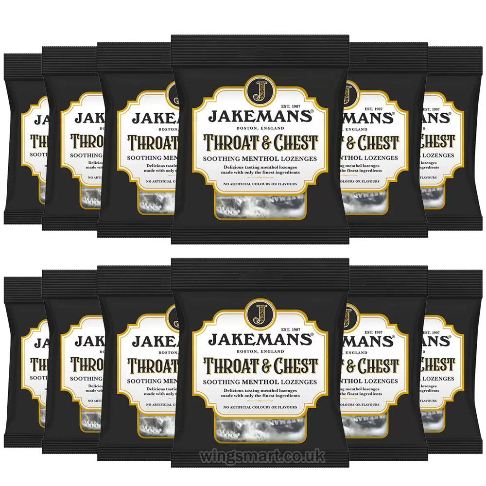 Jakemans Throat & Chest Lozenges, 12 x 73g