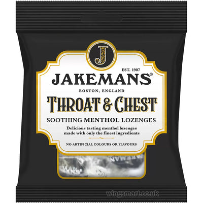 Jakemans Throat & Chest Lozenges 73g (Pack of 12) FullBox