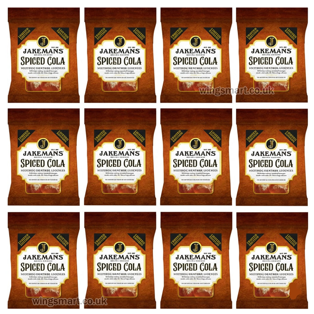Jakemans Spiced Cola Menthol Lozenges 73g – Pack of 12 Bags | Soothing Throat Relief