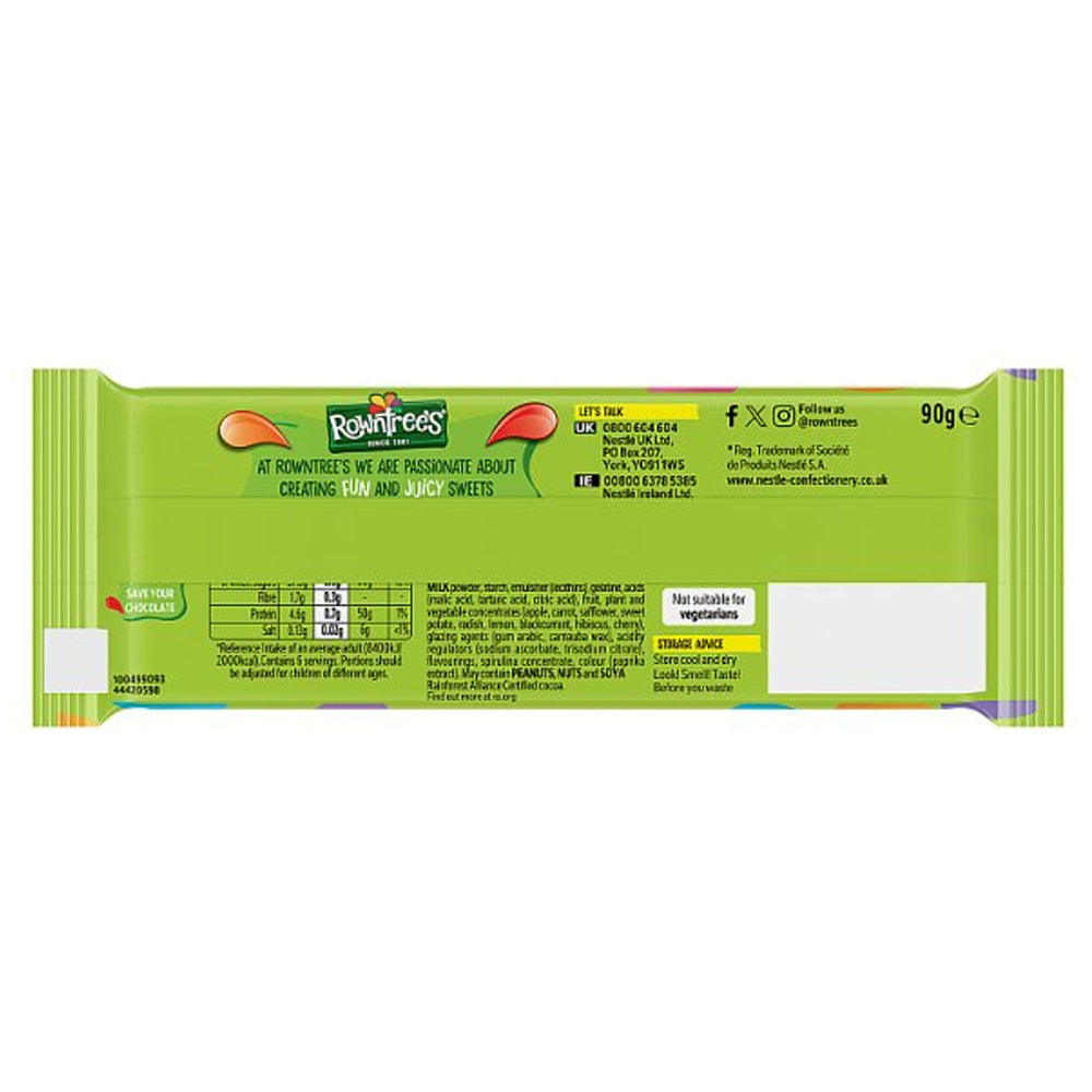 Rowntree's Jellytastic Mini Egg Chocolate Sharing Bar 90g