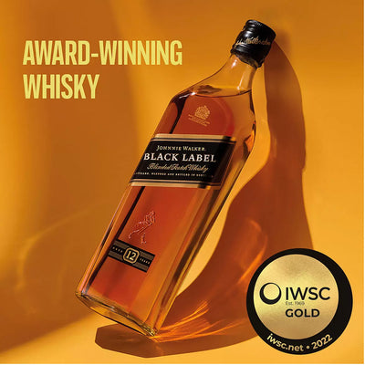 Johnnie Walker Black Label 12 Year Old Blended Scotch Whisky, 70cl