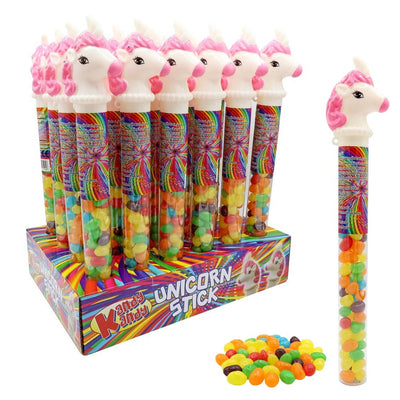 Kandy Kandy Unicorn Jelly Bean Tubes 55g (Pack of 12)