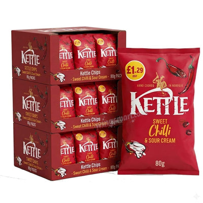 Kettle Sweet Chilli & Sour Cream Potato Chips 80g (12 Pack)