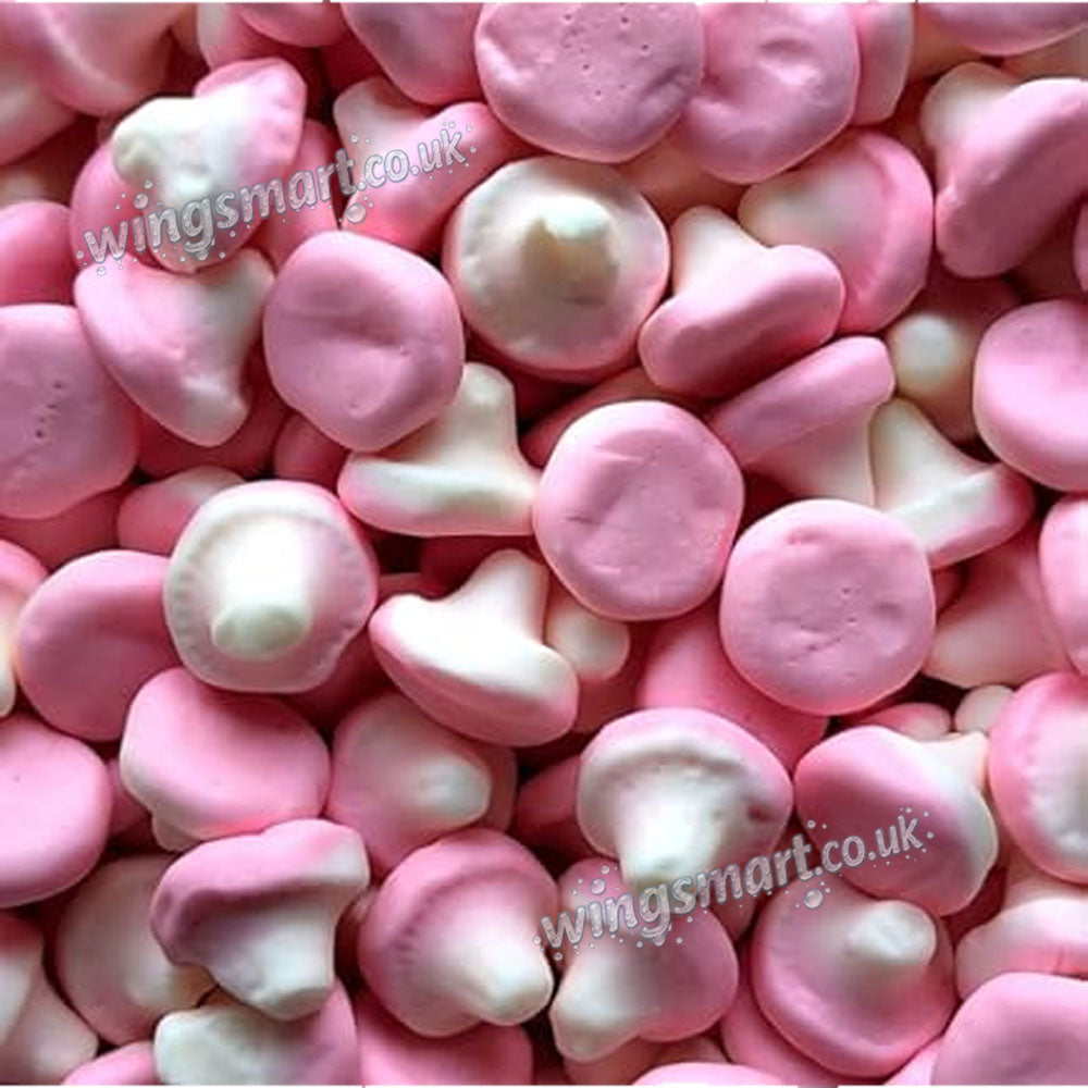 Mushrooms Foam Sweets Collections- Bubblegum Banana Caramel Swedish Caramel Pick and Mix