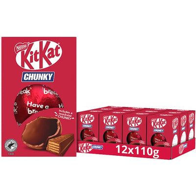 KitKat Chunky Milk Chocolate Small Easter Egg 110g (Pack of 12)