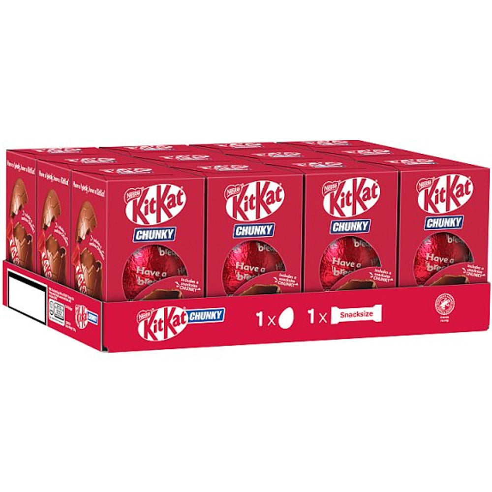 KitKat Chunky Milk Chocolate Small Easter Egg 110g (Pack of 12)