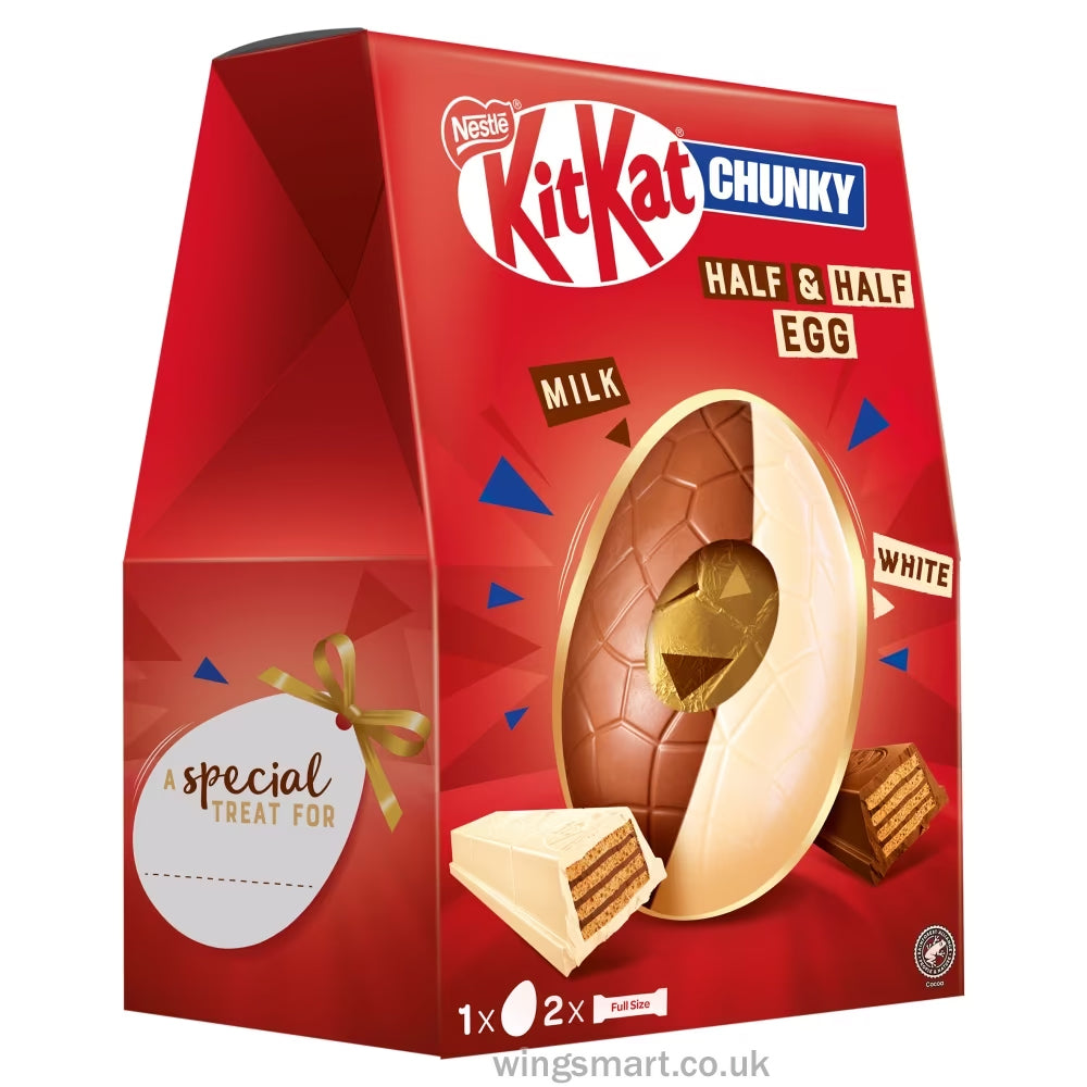 KitKat Chunky Milk & White Chocolate Giant Easter Egg 230g