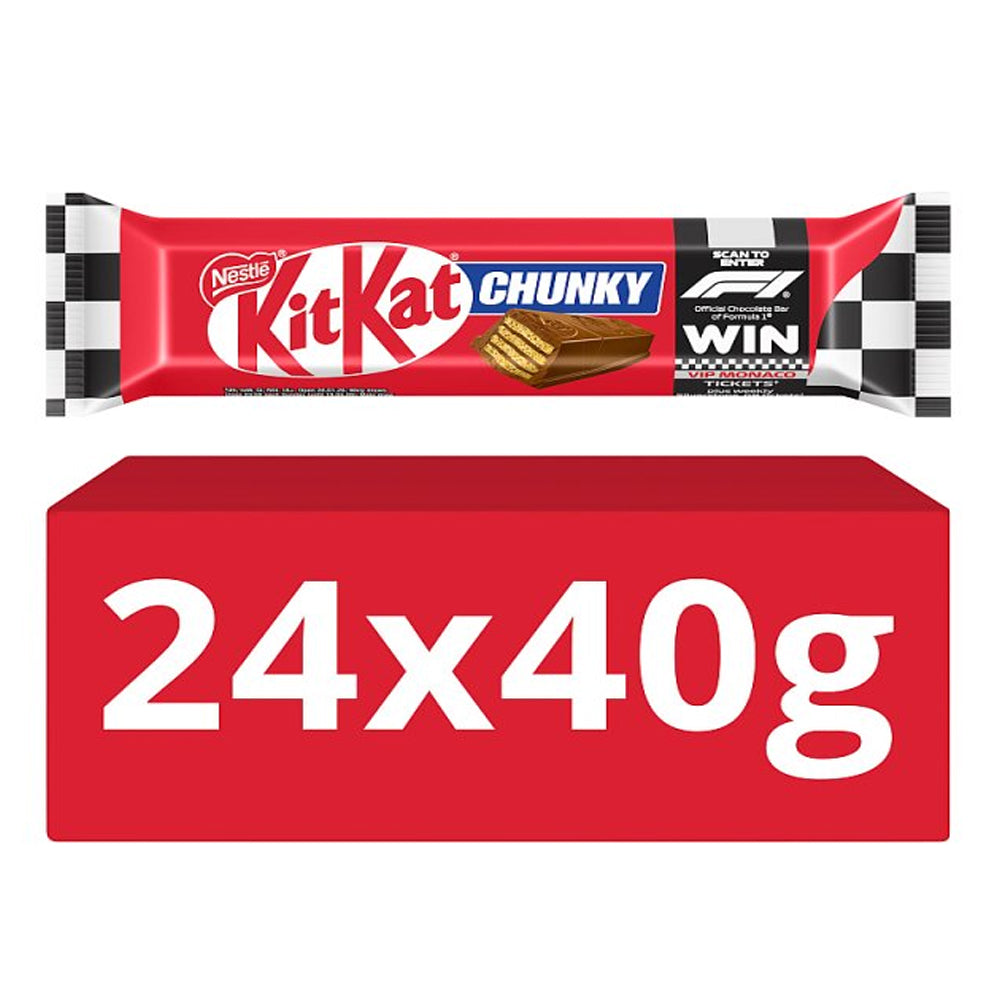 KitKat F1 Chunky Milk Chocolate Bar 40g Crispy Wafer Finger