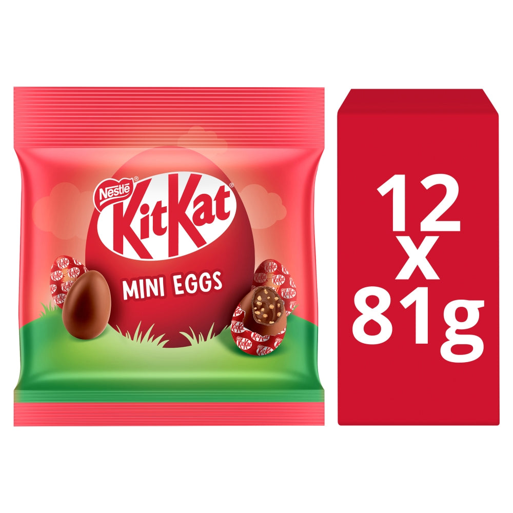 KitKat Mini Eggs Milk Chocolate Sharing Bag 81g (Pack of 12)
