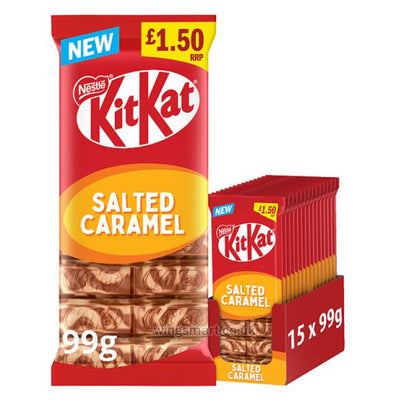 KitKat Salted Caramel Chocolate Sharing Bar 99g PMP (Pack of 15)