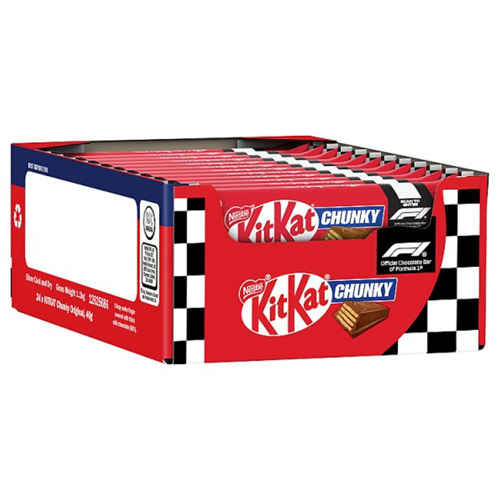 KitKat F1 Chunky Milk Chocolate Bar 40g Crispy Wafer Finger