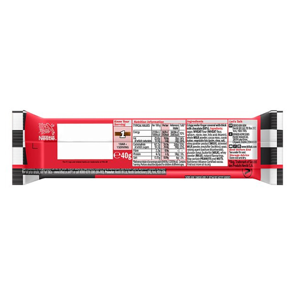 KitKat F1 Chunky Milk Chocolate Bar 40g Crispy Wafer Finger