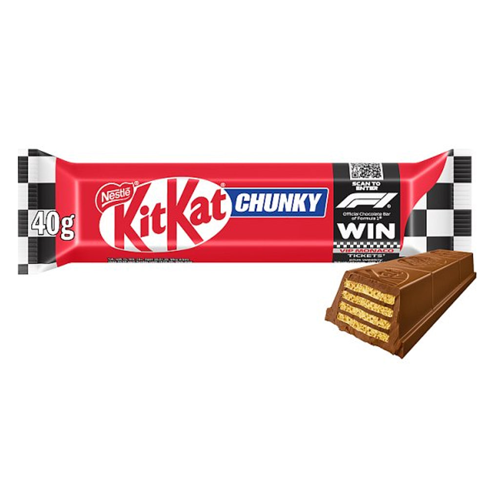 KitKat F1 Chunky Milk Chocolate Bar 40g Crispy Wafer Finger