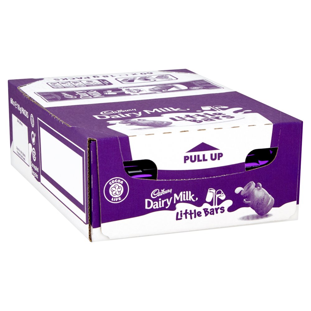 Cadbury Dairy Milk Little Bar 18g  Box of 60 | Delicious Milk Chocolate