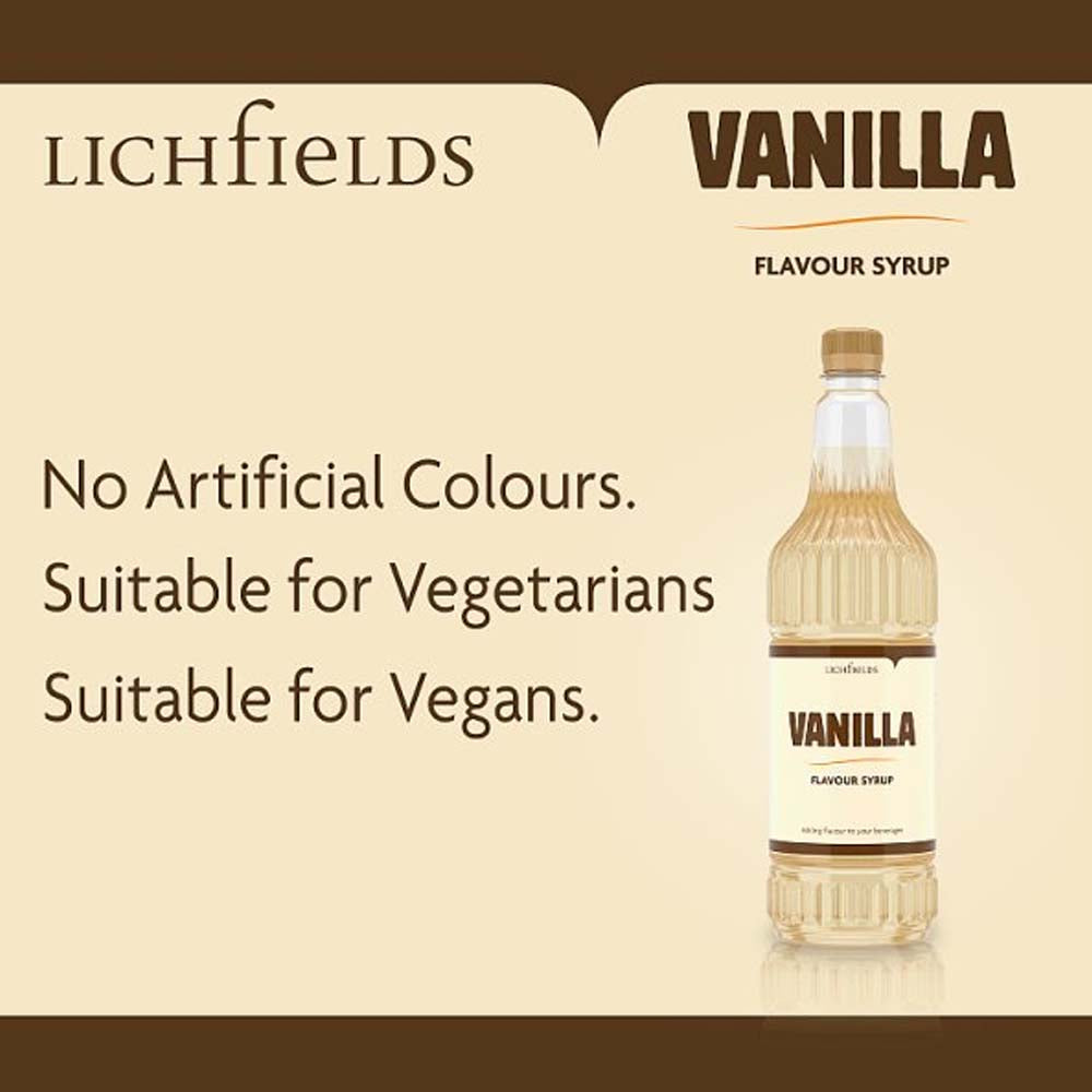 Lichfields Vanilla Flavour Syrup 1 Litre