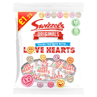 Swizzels Originals Love Hearts Bag 12 x 125g PMP – Valentine’s Day Sharing Candy Pack