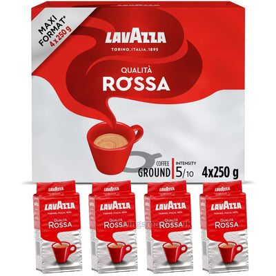 Lavazza Qualita Rossa Ground Coffee, 4 x 250g
