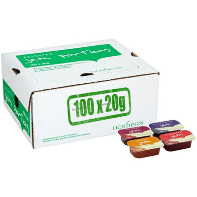 Lichfields Assorted Jam Portions 100 x 20g