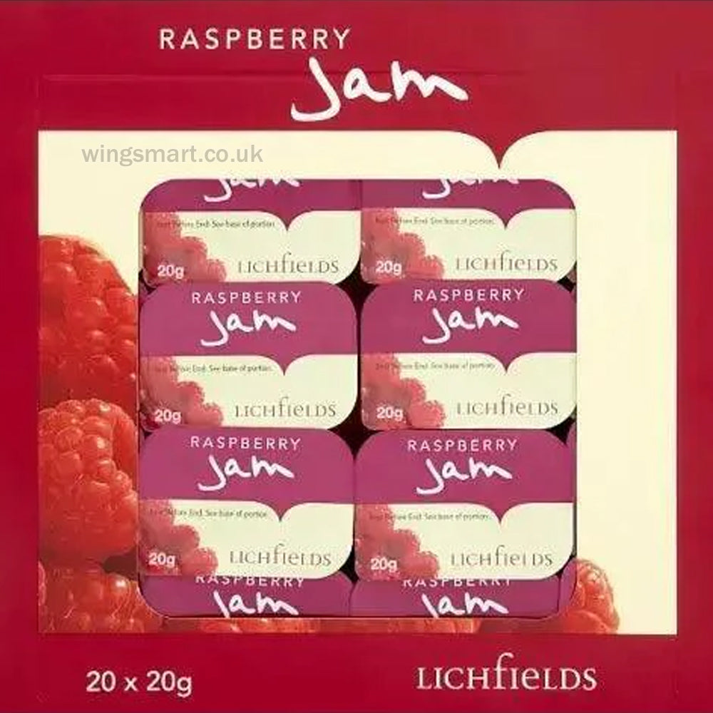 Lichfields Raspberry Jam Individual Portions 20 x 20g