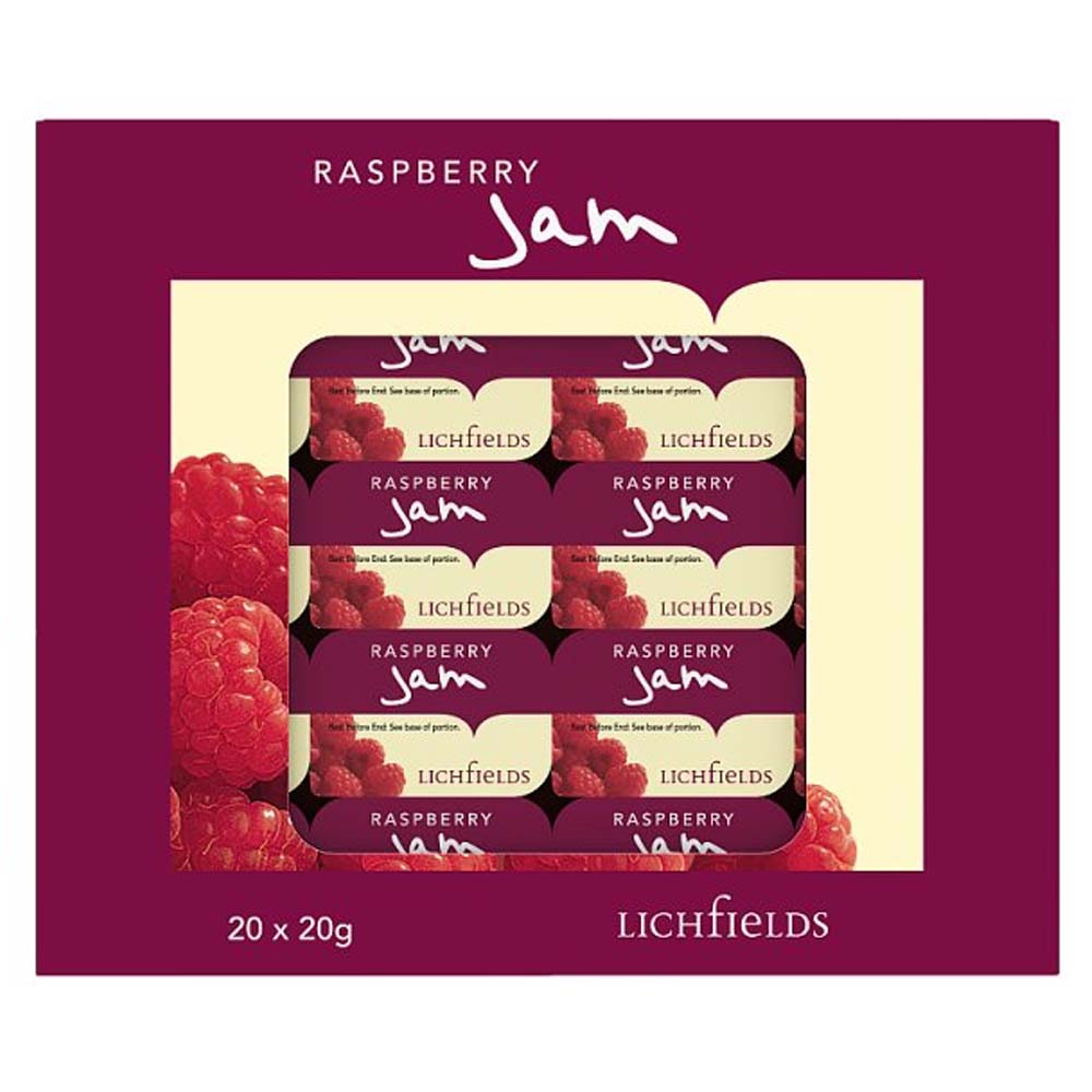 Lichfields Raspberry Jam Portions 20 x 20g